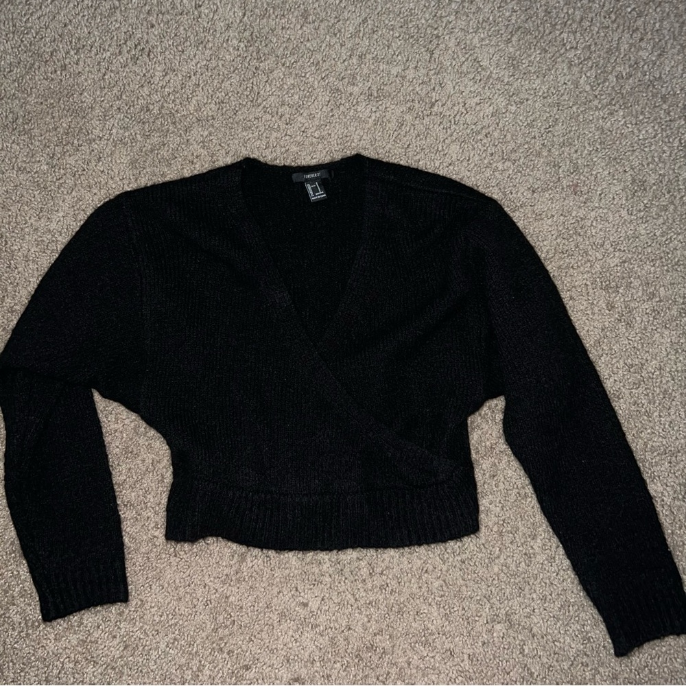 Black long sleeve top